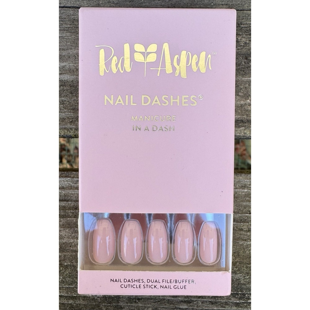Red Aspen Nail Dashes Karen Is Tickled Pink Coffin Press Kit Temporary Manicure
